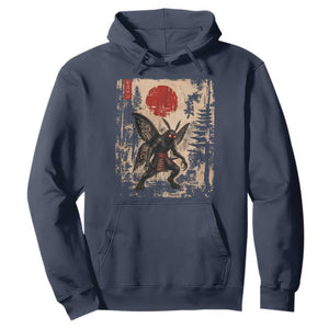 Samurai Mothman Japanese Vintage Graphic Ukiyo e Art Hoodie Funny Cryptids