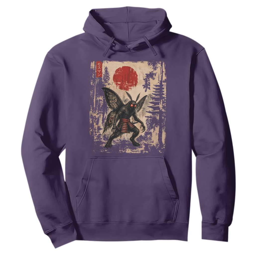 Samurai Mothman Japanese Vintage Graphic Ukiyo e Art Hoodie Funny Cryptids