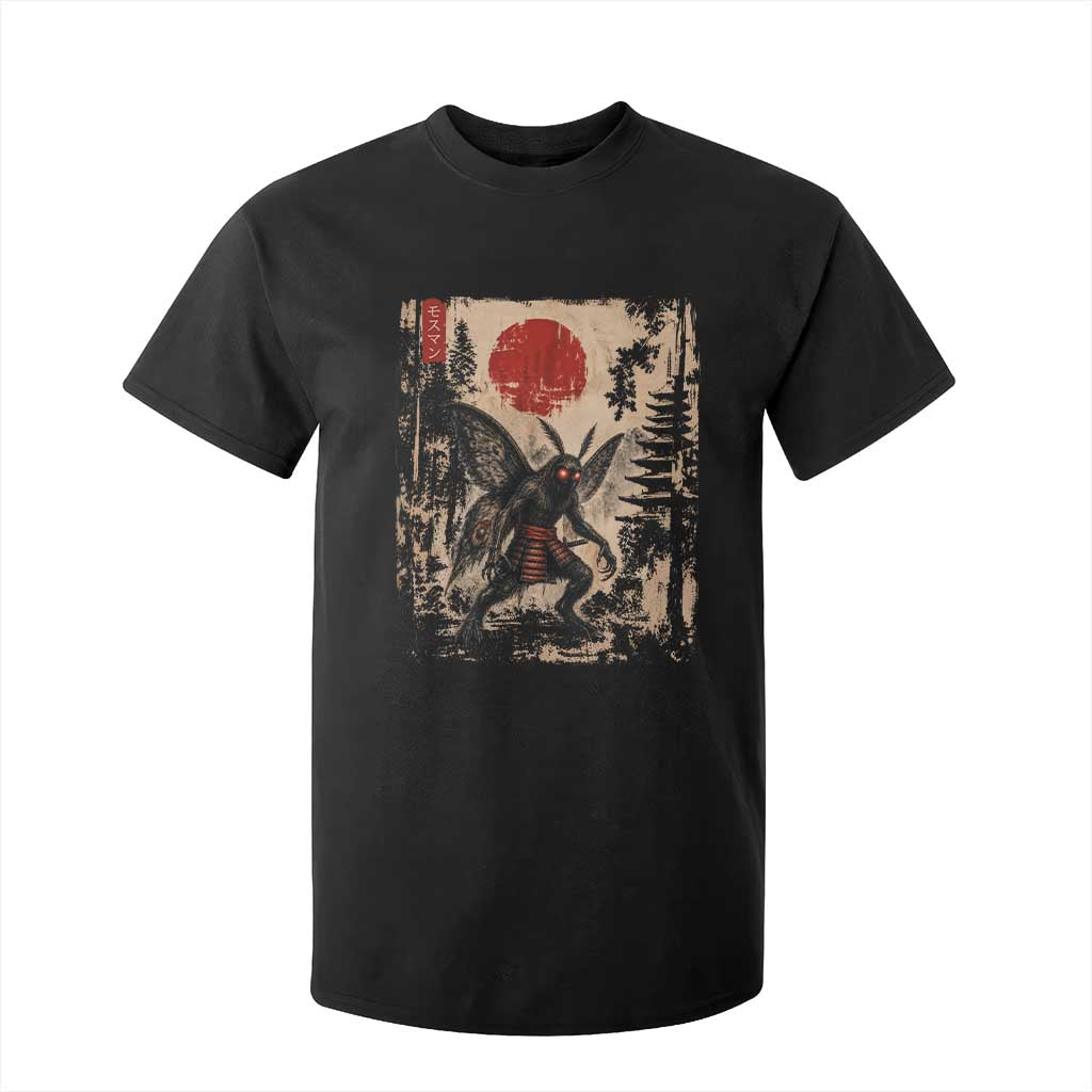 Samurai Mothman Japanese Vintage Graphic Ukiyo e Art T Shirt For Kid Funny Cryptids