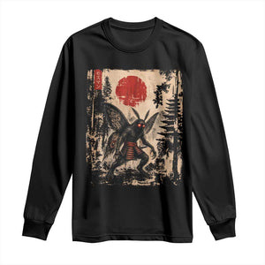 Samurai Mothman Japanese Vintage Graphic Ukiyo e Art Long Sleeve Shirt Funny Cryptids