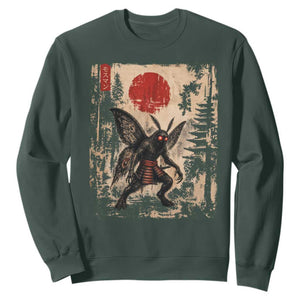 Samurai Mothman Japanese Vintage Graphic Ukiyo e Art Sweatshirt Funny Cryptids