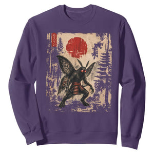 Samurai Mothman Japanese Vintage Graphic Ukiyo e Art Sweatshirt Funny Cryptids