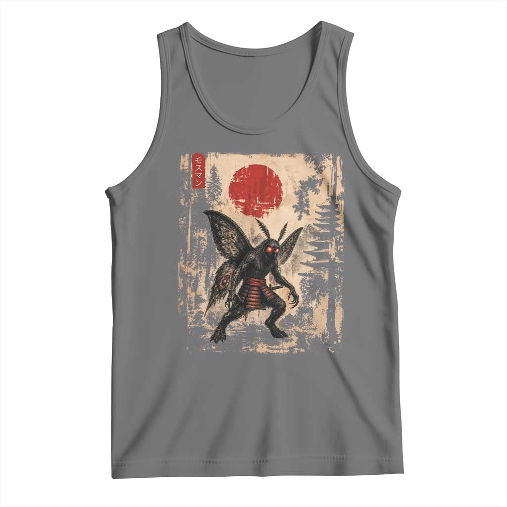 Samurai Mothman Japanese Vintage Graphic Ukiyo e Art Tank Top Funny Cryptids