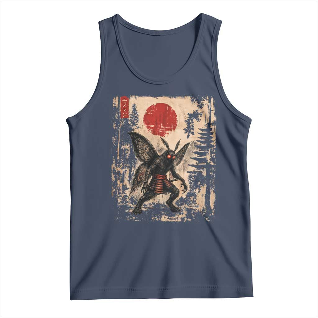 Samurai Mothman Japanese Vintage Graphic Ukiyo e Art Tank Top Funny Cryptids