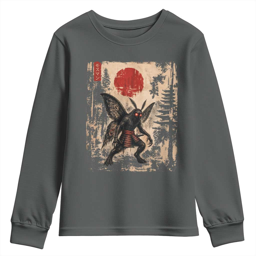Samurai Mothman Japanese Vintage Graphic Ukiyo e Art Youth Sweatshirt Funny Cryptids