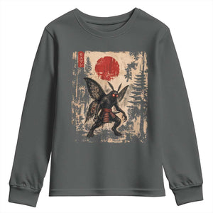 Samurai Mothman Japanese Vintage Graphic Ukiyo e Art Youth Sweatshirt Funny Cryptids