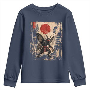 Samurai Mothman Japanese Vintage Graphic Ukiyo e Art Youth Sweatshirt Funny Cryptids