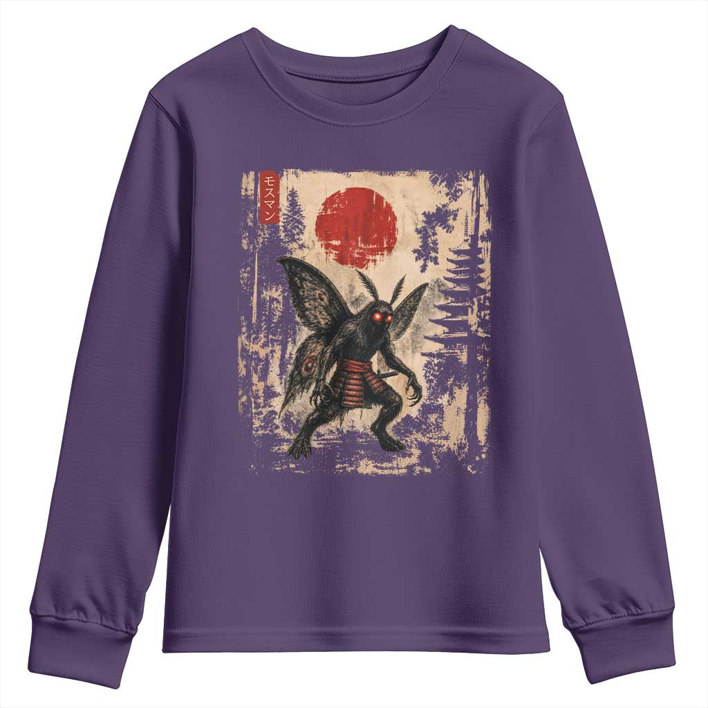 Samurai Mothman Japanese Vintage Graphic Ukiyo e Art Youth Sweatshirt Funny Cryptids