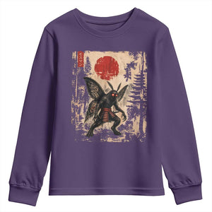 Samurai Mothman Japanese Vintage Graphic Ukiyo e Art Youth Sweatshirt Funny Cryptids