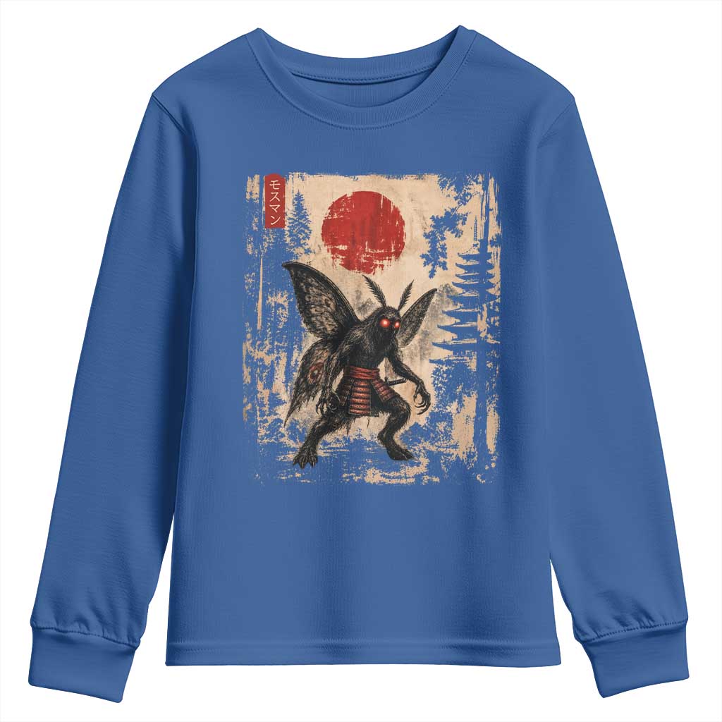 Samurai Mothman Japanese Vintage Graphic Ukiyo e Art Youth Sweatshirt Funny Cryptids