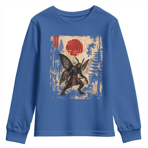 Samurai Mothman Japanese Vintage Graphic Ukiyo e Art Youth Sweatshirt Funny Cryptids