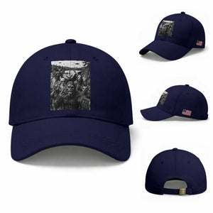 Funny Cryptid Creatures Selfie Baseball Cap Bigfoot Alien Cryptozoology Fantasy Mythical Monsters TS11 Baseball Cap Universal Fit Dark Blue Print Your Wear