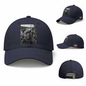Funny Cryptid Creatures Selfie Baseball Cap Bigfoot Alien Cryptozoology Fantasy Mythical Monsters TS11 Baseball Cap Universal Fit Navy Print Your Wear