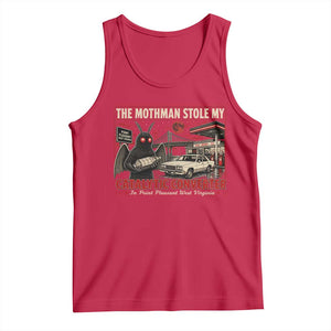 Funny The Mothman Stole My Catalytic Converter Tank Top Point Pleasant West Virginia Cryptid TS11 Red Print Your Wear