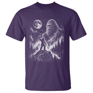 Bigfoot Howling at Moon Mystical Forest T Shirt Funny Sasquatch Nature Lover TS11 Purple Print Your Wear