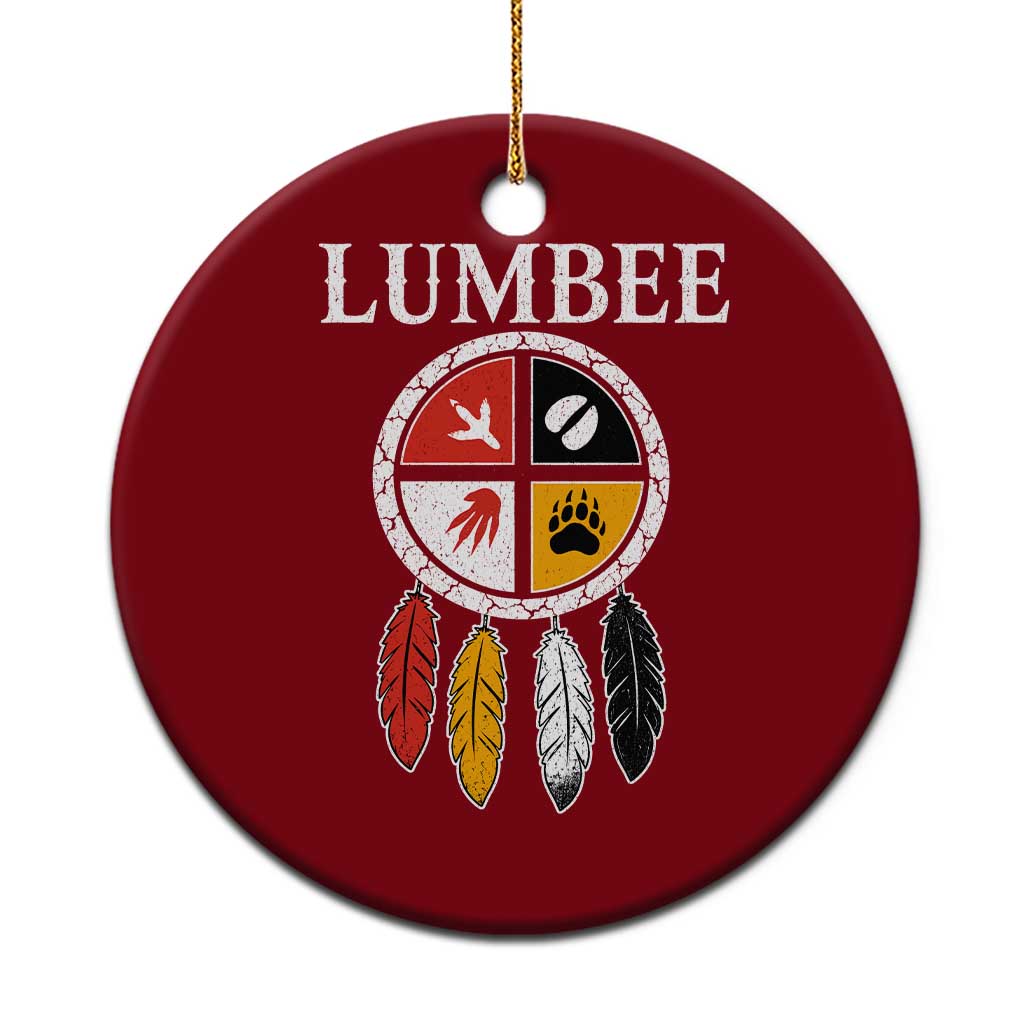 Lumbee Tribe Native American Ceramic Ornament Medicine Wheel Dreamcatcher Spirit Animal Paws