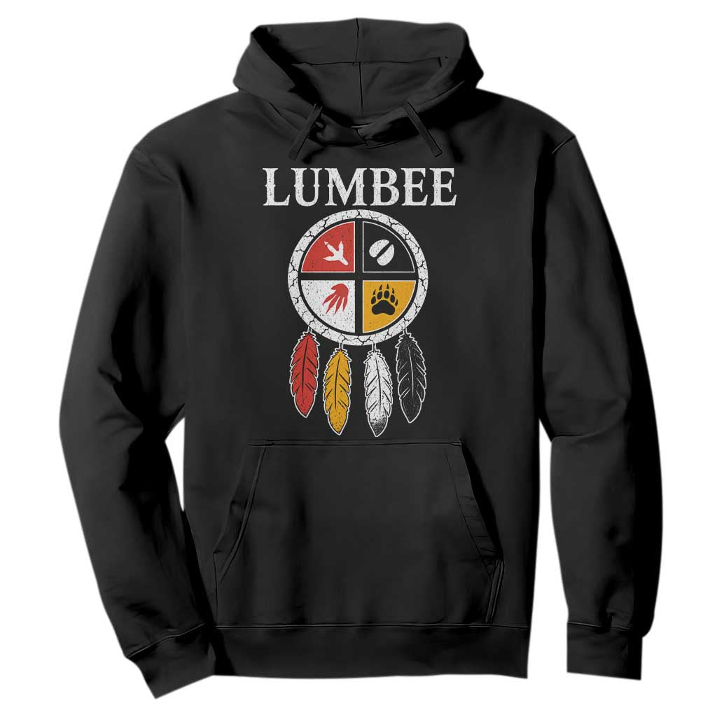 Lumbee Tribe Native American Hoodie Medicine Wheel Dreamcatcher Spirit Animal Paws