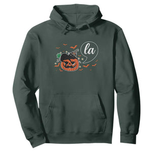 Harris Halloween 2024 Hoodie Comma La Kamala Black Cat Witches TS11 Dark Forest Green Print Your Wear