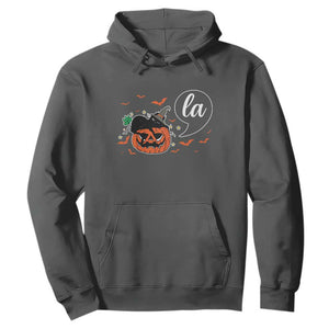 Harris Halloween 2024 Hoodie Comma La Kamala Black Cat Witches TS11 Dark Heather Print Your Wear