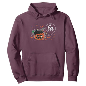 Harris Halloween 2024 Hoodie Comma La Kamala Black Cat Witches TS11 Maroon Print Your Wear