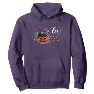 Harris Halloween 2024 Hoodie Comma La Kamala Black Cat Witches TS11 Purple Print Your Wear