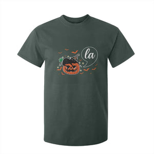 Harris Halloween 2024 T Shirt For Kid Comma La Kamala Black Cat Witches TS11 Dark Forest Green Print Your Wear