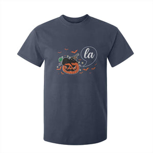 Harris Halloween 2024 T Shirt For Kid Comma La Kamala Black Cat Witches TS11 Navy Print Your Wear