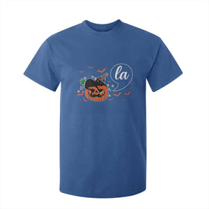 Harris Halloween 2024 T Shirt For Kid Comma La Kamala Black Cat Witches TS11 Royal Blue Print Your Wear