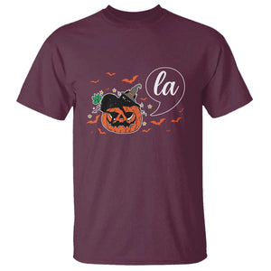 Harris Halloween 2024 T Shirt Comma La Kamala Black Cat Witches TS11 Maroon Print Your Wear