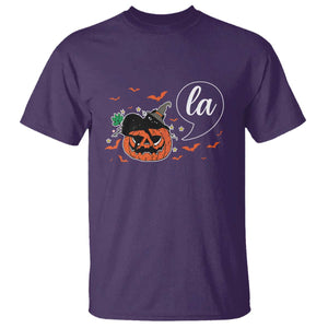 Harris Halloween 2024 T Shirt Comma La Kamala Black Cat Witches TS11 Purple Print Your Wear