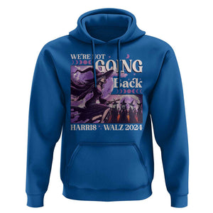 Harris Walz 2024 Halloween Hoodie We're Not Going Back Witch Childless Cat Ladies Moon TS11 Royal Blue Print Your Wear