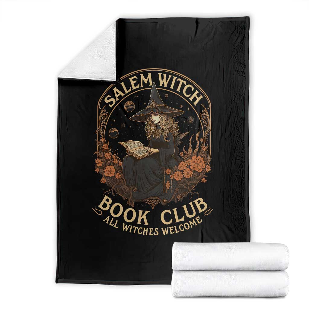 Salem Witch Book Club All Witches Welcome Throw Blanket Halloween Book Lover TS11 Black Print Your Wear