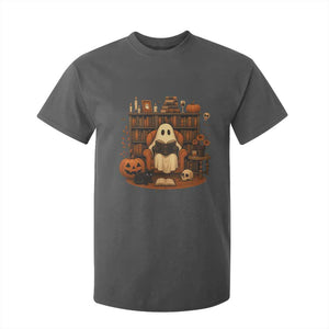 Halloween Book Lover T Shirt For Kid Spooky Ghost Reading Book Librarians Bookworm TS11 Dark Heather Print Your Wear
