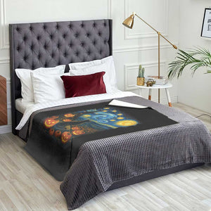 Halloween Cat Starry Night Van Gogh Cat Lovers Throw Blanket TS11 Print Your Wear