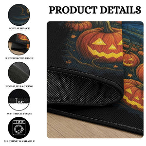 Halloween Cat Starry Night Van Gogh Cat Lovers Round Rug