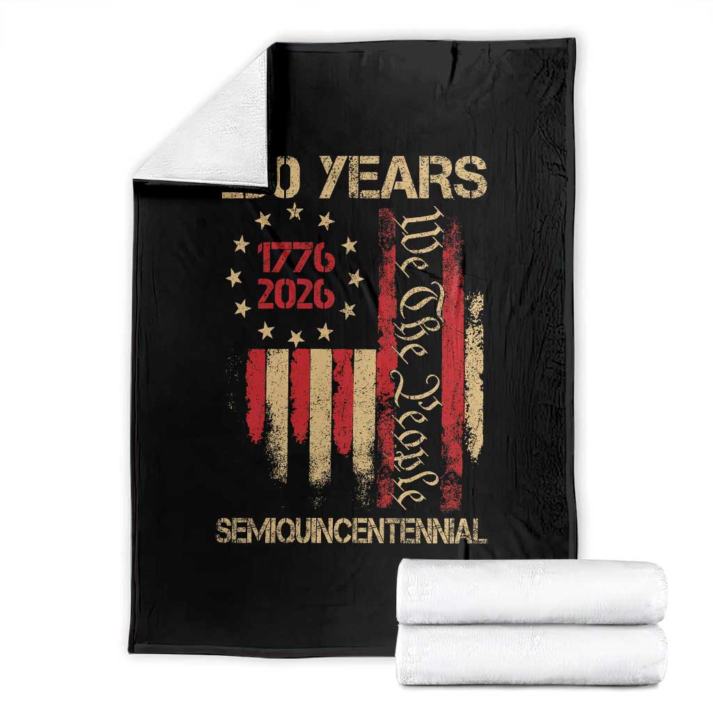 250 Years Semiquincentennial Throw Blanket 250th America Anniversary Independence Day TS11 Black Print Your Wear