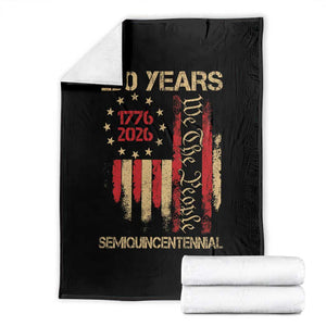 250 Years Semiquincentennial Throw Blanket 250th America Anniversary Independence Day TS11 Black Print Your Wear