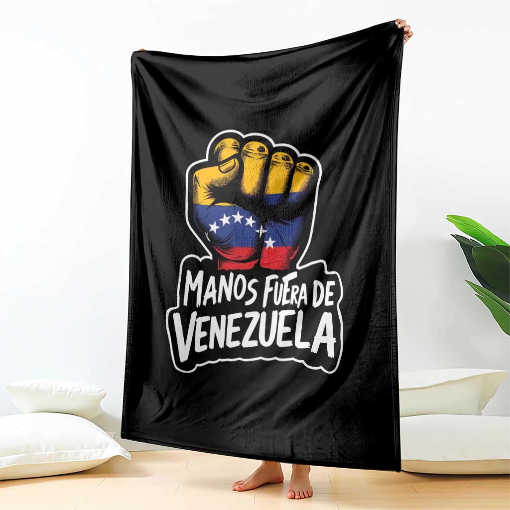 Manos Fuera De Venezuela Throw Blanket Venezuelan Flag TS11 Print Your Wear