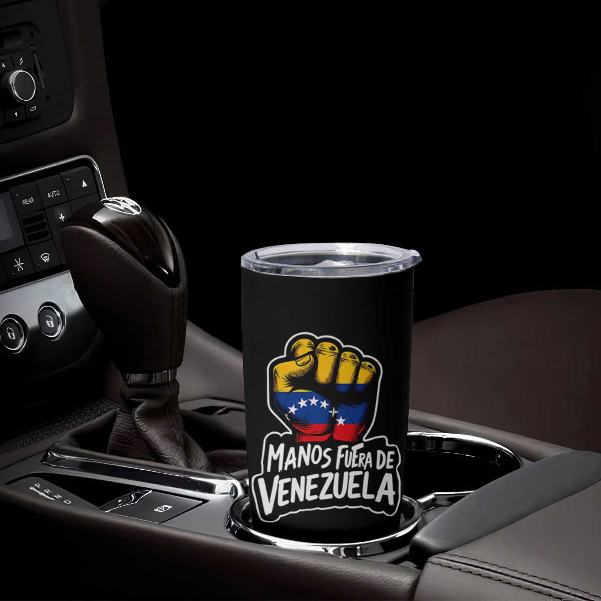 Manos Fuera De Venezuela Tumbler Cup Venezuelan Flag TS11 Print Your Wear