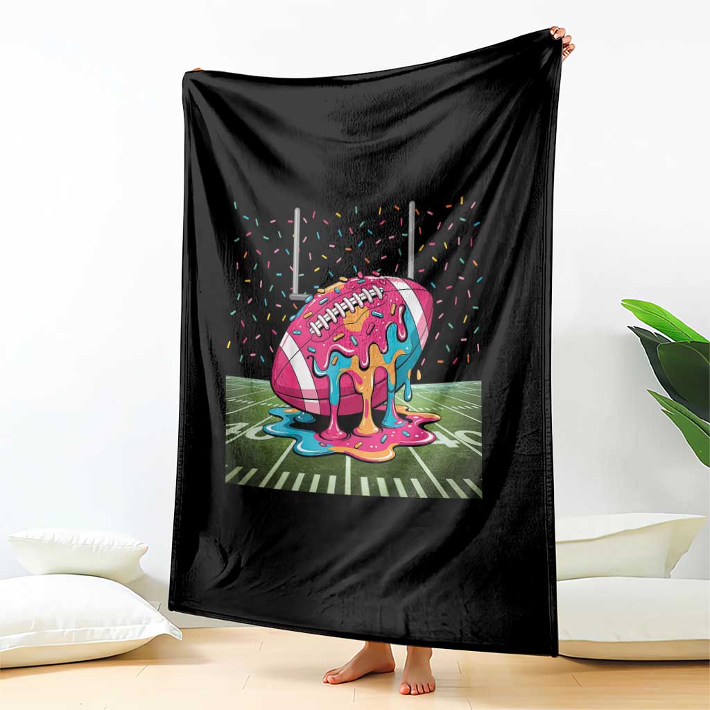 American Football Sprinkles Ice Cream Drip Field Goal Throw Blanket TS11 Print Your Wear