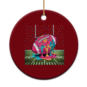 American Football Sprinkles Ice Cream Drip Field Goal Ceramic Ornament TS11 1pc Red Print Your Wear