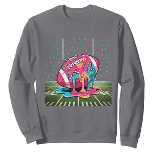 American Football Sprinkles Ice Cream Drip Field Goal Sweatshirt TS11 Charcoal Print Your Wear