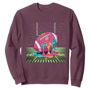 American Football Sprinkles Ice Cream Drip Field Goal Sweatshirt TS11 Maroon Print Your Wear