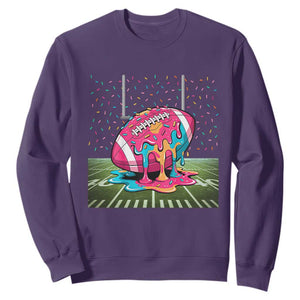 American Football Sprinkles Ice Cream Drip Field Goal Sweatshirt TS11 Purple Print Your Wear