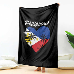 Filipino Pride Throw Blanket Pinoy Vintage Philippines Flag Heart TS11 Print Your Wear