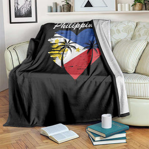Filipino Pride Throw Blanket Pinoy Vintage Philippines Flag Heart TS11 Print Your Wear