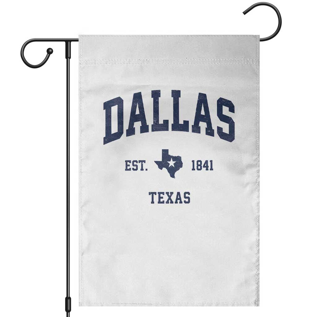 Dallas Texas Est 1841 Garden Flag Vintage Texan City Souvenir