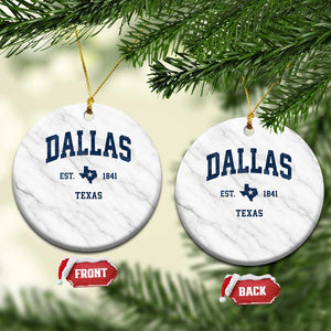 Dallas Texas Est 1841 Ceramic Ornament Vintage Texan City Souvenir