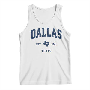 Dallas Texas Est 1841 Tank Top Vintage Texan City Souvenir
