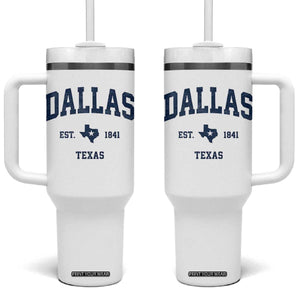 Dallas Texas Est 1841 Tumbler With Handle Vintage Texan City Souvenir